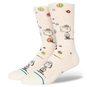 NWT Stance Peanuts Girl Power Cream Socks Men’s Large (9-13)